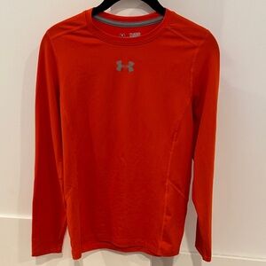Fitted Under Armour Bright Orange Athletic Shirt.  Youth/XL